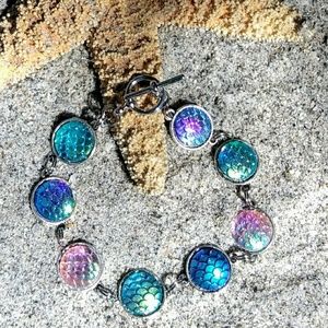 Mermaid Scale Toggle Bracelet or Anklet